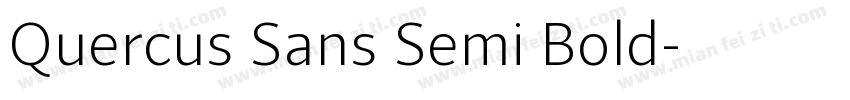 Quercus Sans Semi Bold字体转换